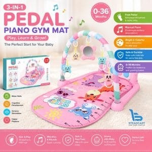 🩷 Pink Pedal Piano Gym Mat